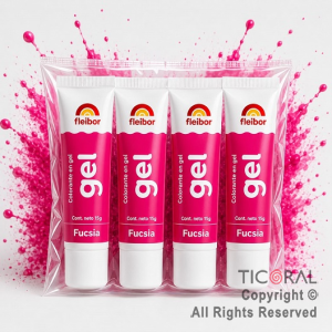 COLORANTE EN GEL FLEIGEL FUCSIA X 15 GR (PACK X 4 UNIDADES)